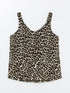 LC Waikiki V Neck Leopard Patterned Strappy Women's Blouse